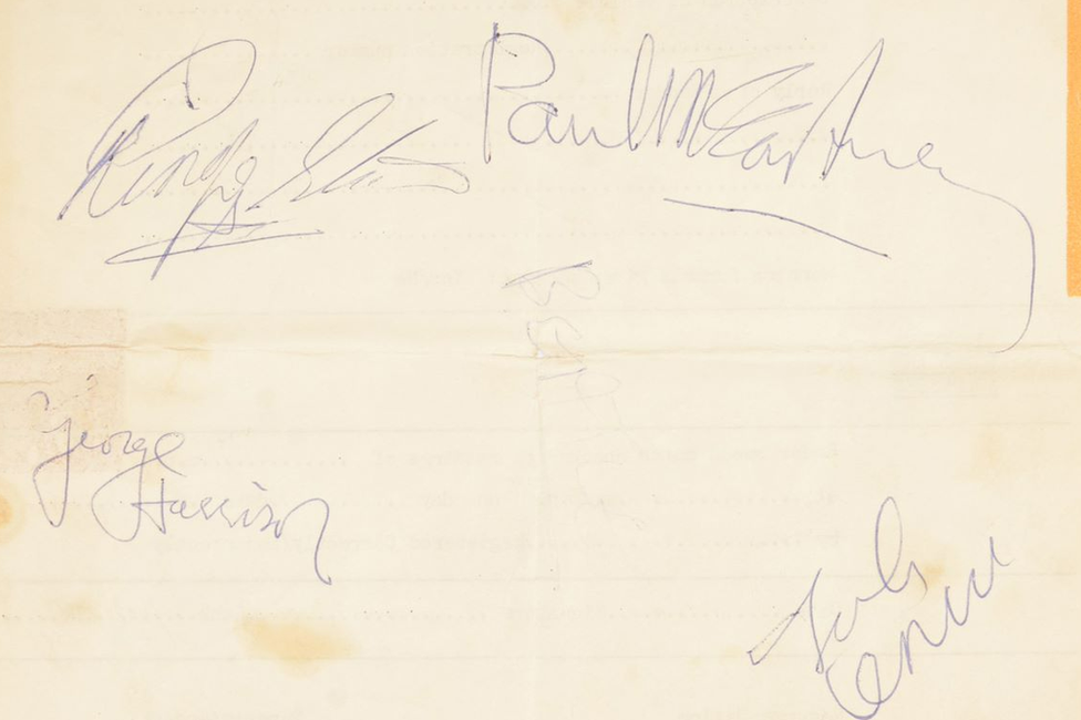 Beatles autographs