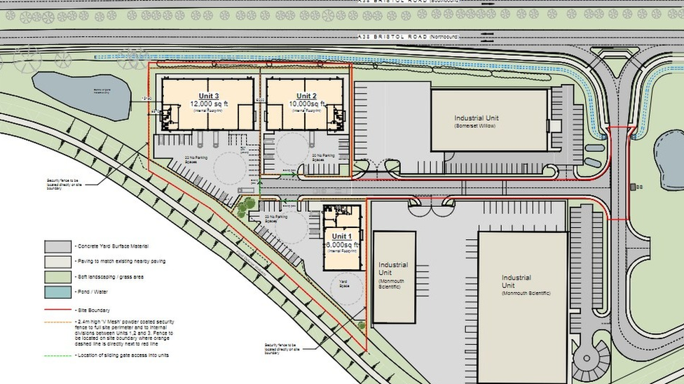 Plans for the commercial units