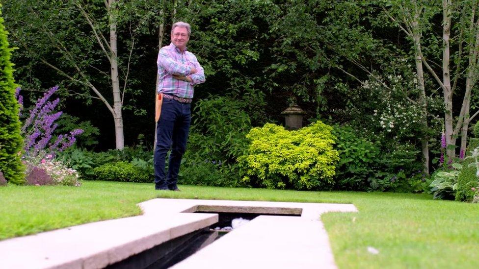 Alan Titchmarsh in his garden near Alton