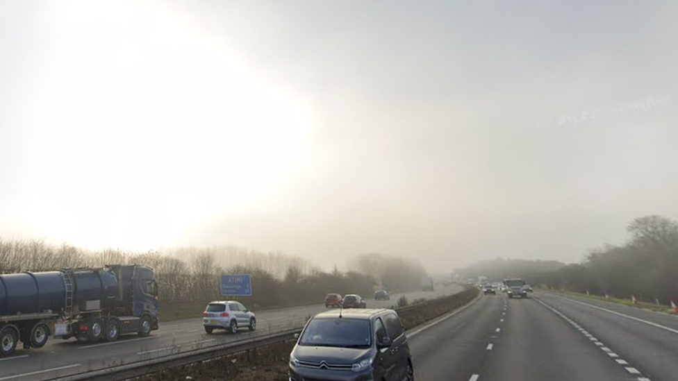 A1(M) near junction nine at Letchworth Gate.