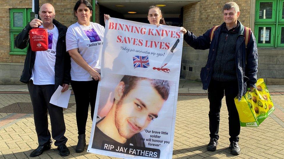 Fathers' family and supporters