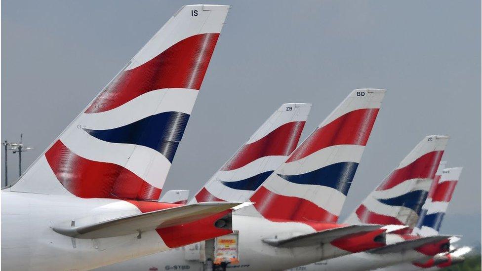 British Airways tail wings