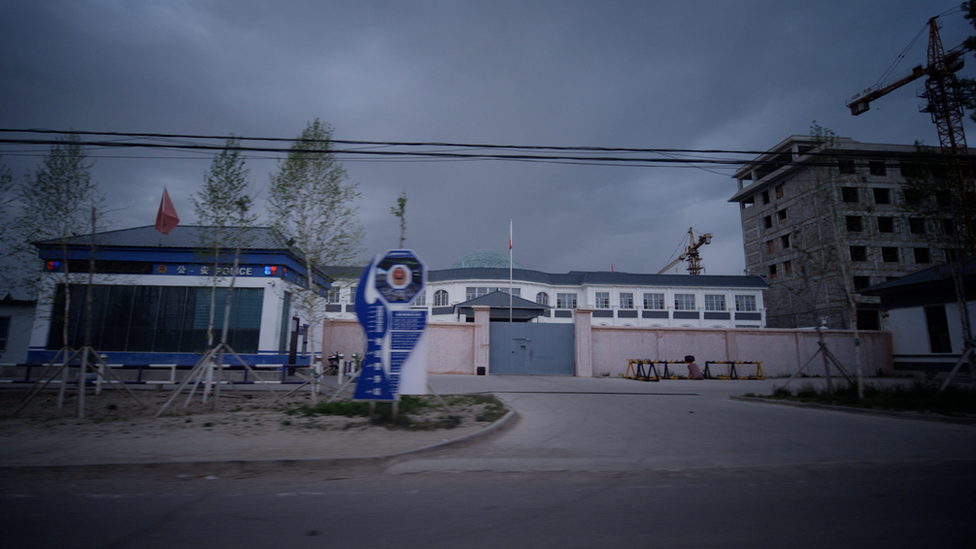 A camp holding Muslims in Xinjiang. (nb: NOT a camp identified in the Karakax List)