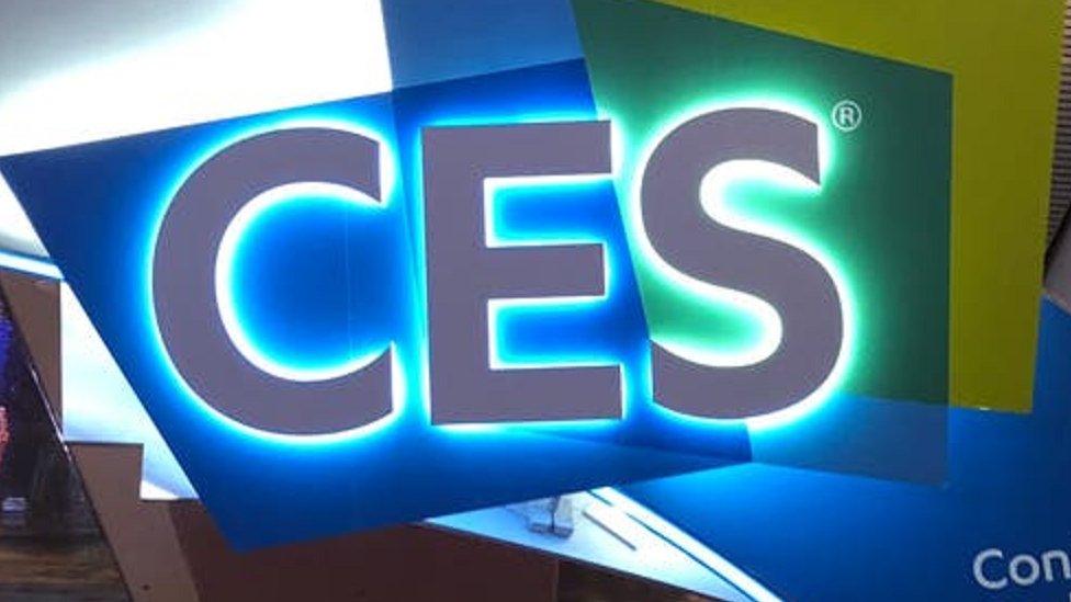 The CES logo is seen at a previous event