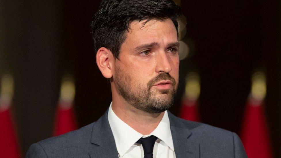 Minister of Immigration, Refugees and Citizenship, Sean Fraser speaks during a press conference in Ottawa, Canada on October 26, 2021