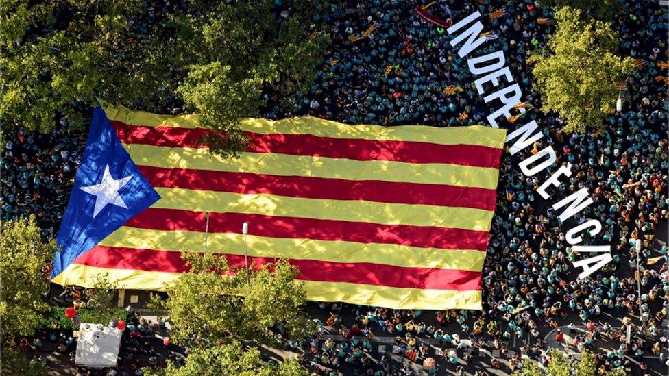 Independence protest in Catalonia