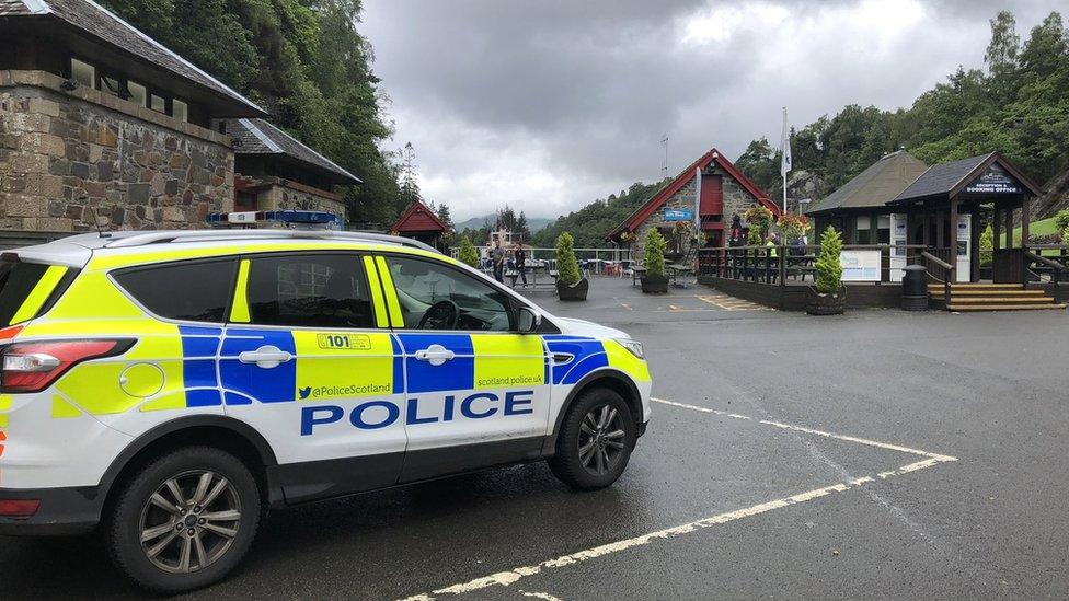 Police car at Loch Katrine