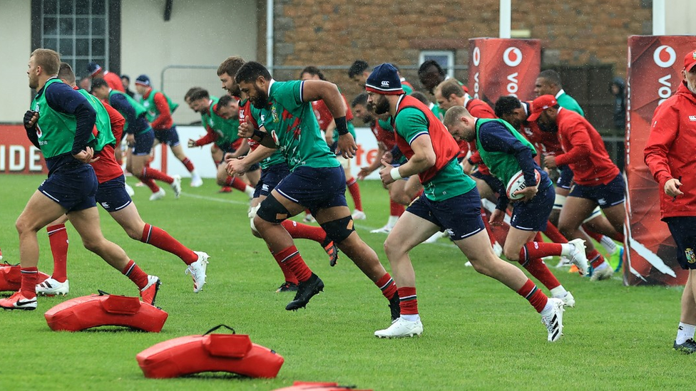 Lions squad in training