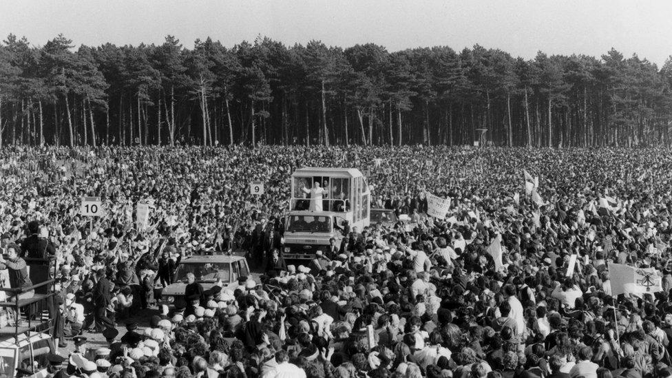 Pope John Paul II in Phoenix Park, Dublin, September 1979