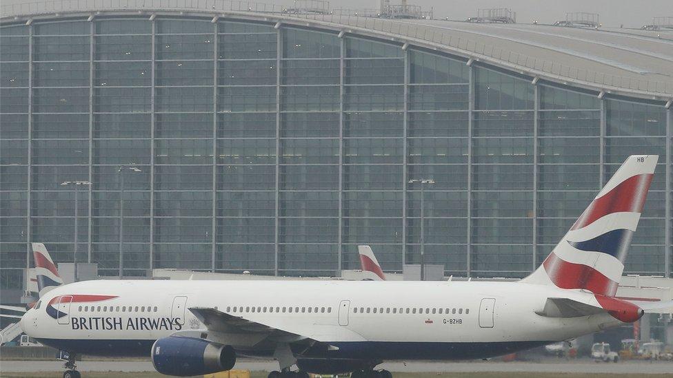 BA plane at Heathrow