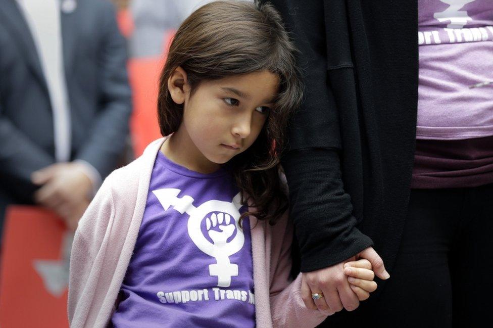 Libby Gonzales, a transgender girl, attended the hearing