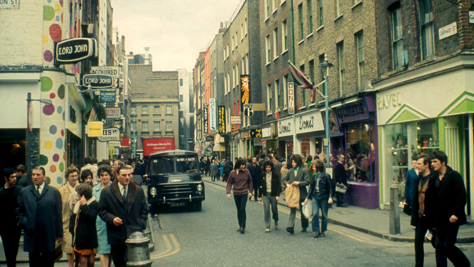 Carnaby Street in the early 1970's