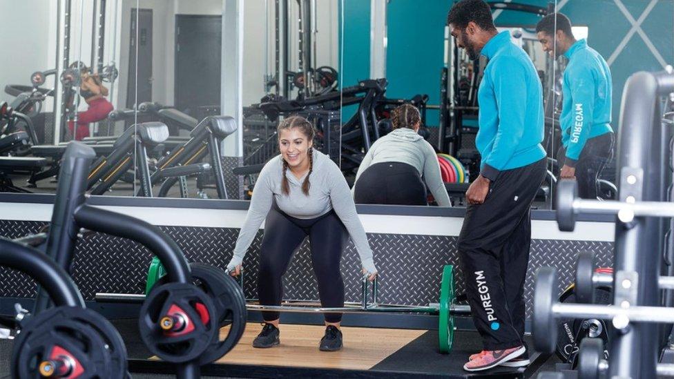 Woman working out