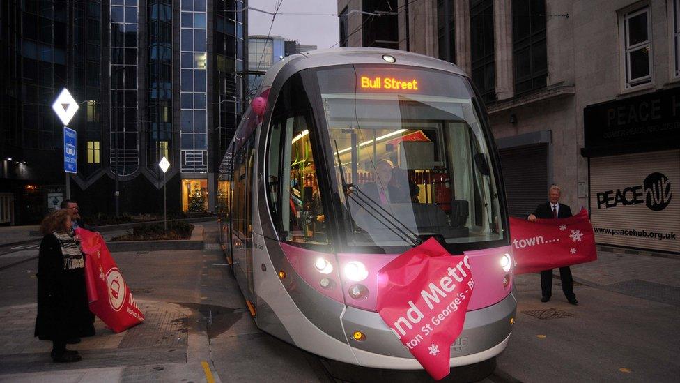 First tram service