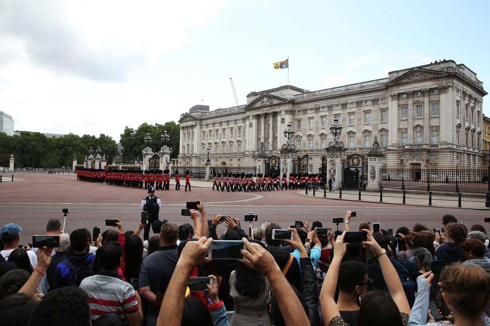 The Changing of the Guard outside Buckingham Palace