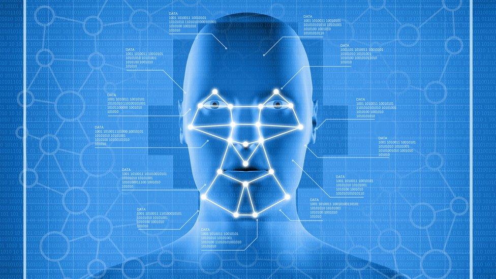 Stock image of facial recognition