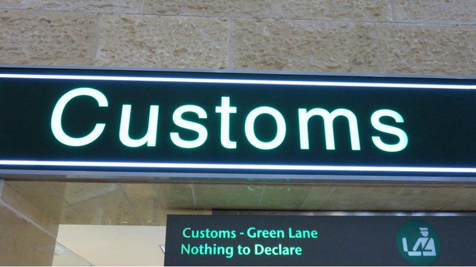 Customs sign