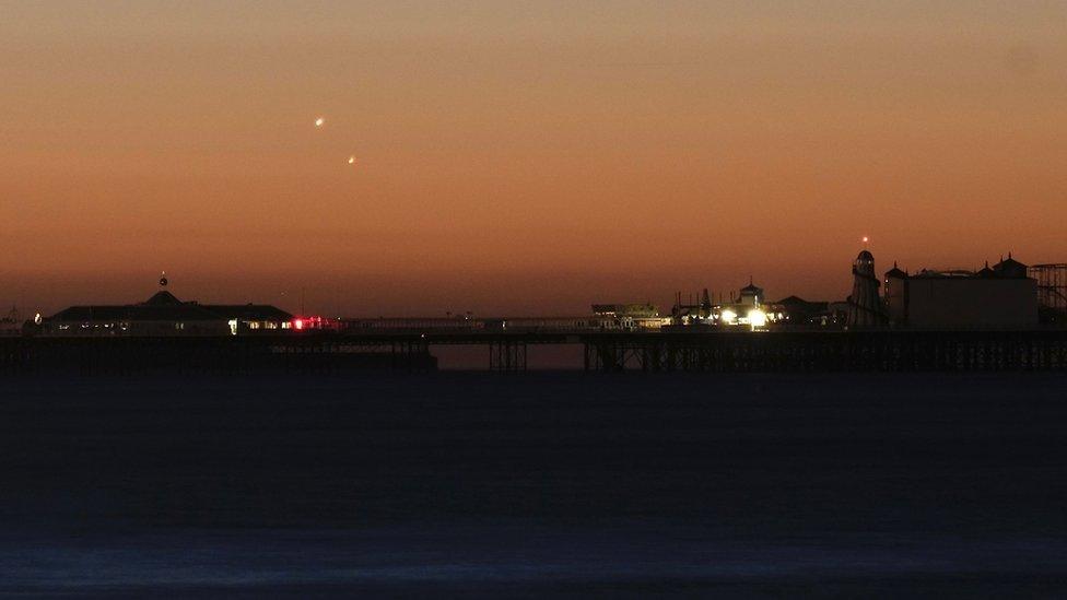 Planets pictured above Brighton