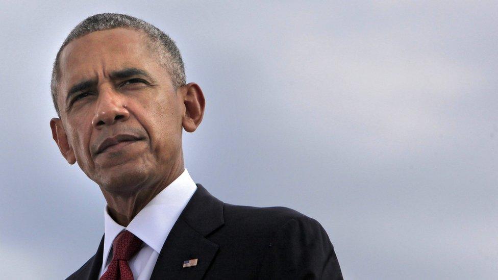 President Barack Obama during the 15th anniversary memorial for the victims of 9/11