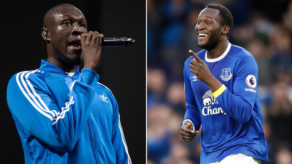 Stormzy and Romelu Lukaku