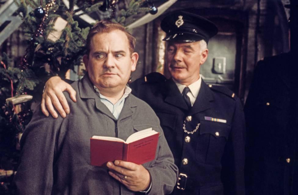 Ronnie Barker and Fulton MacKay in Porridge in 1975