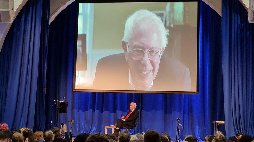 Bernie Sanders at Labour event