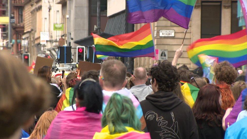 Pride Glasgow marchers