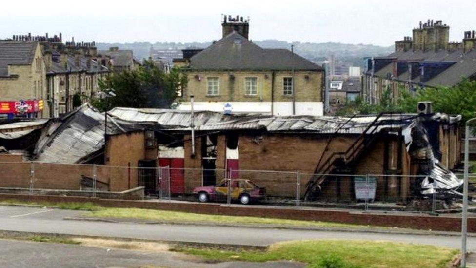 The gutted remains of Manningham Labour Club