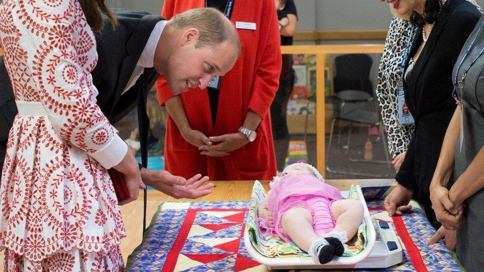 Prince William and Catherine, Duchess of Cambridge, at Sheway, a centre that provides support for native women, in Vancouver