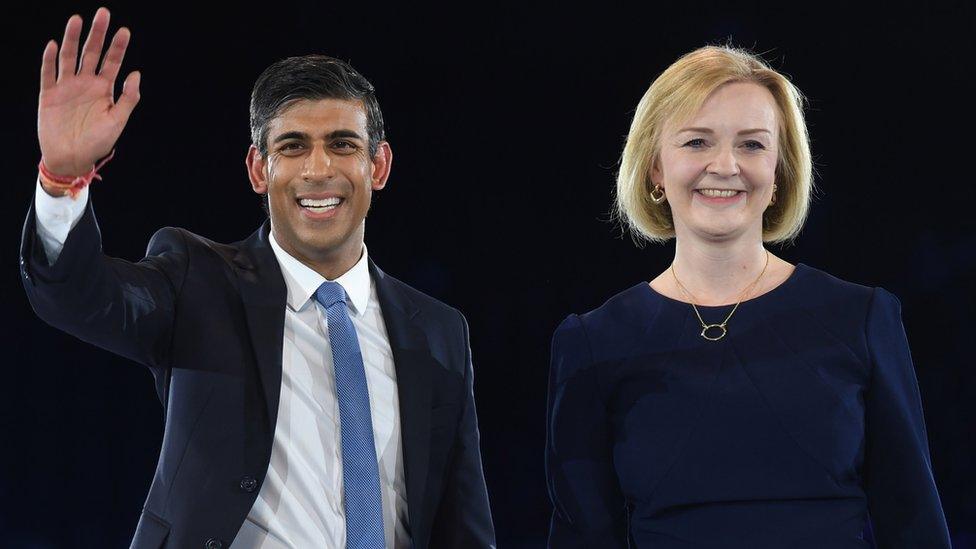 Rishi Sunak and Liz Truss