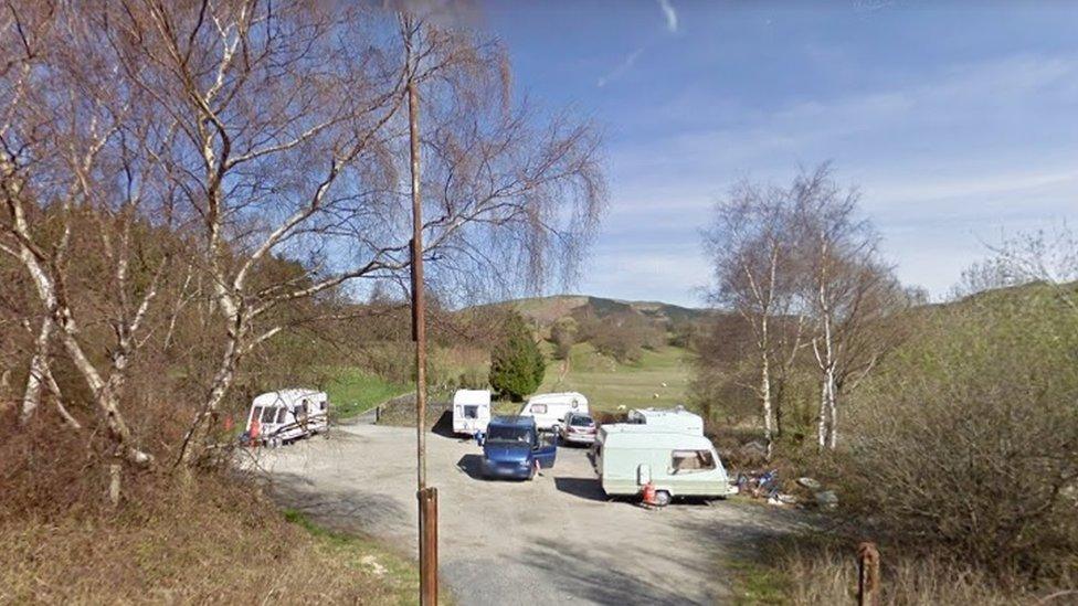 Travellers site in Machynlleth Golf Club