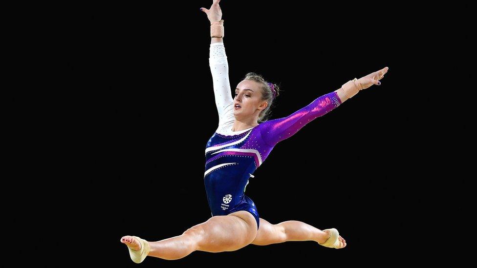 Shannon Archer of Scotland competes in the floor exercise in the Women's Individual All-Around Final during Gymnastics on day three of the Gold Coast 2018 Commonwealth Games at Coomera Indoor Sports Centre on April 7, 2018 on the Gold Coast, Australia.