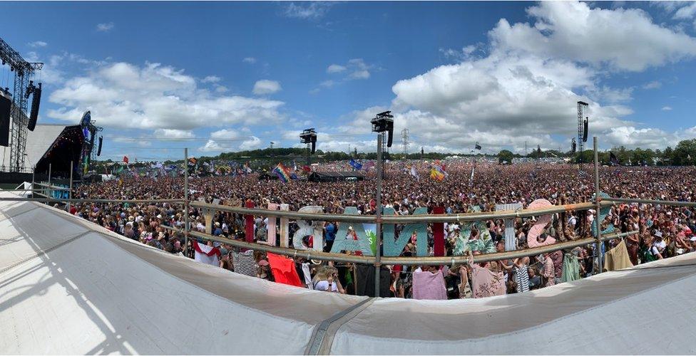 The crowd for Sir David Attenborough