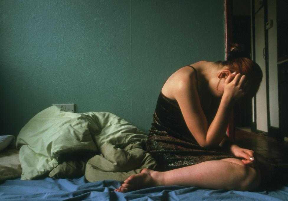 Woman on bed