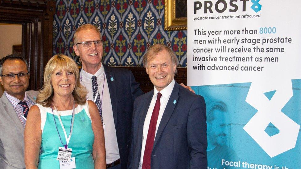 Prof Hashim Ahmed of Imperial College London, Cindy Sayer, Paul Sayer and Sir David Amess