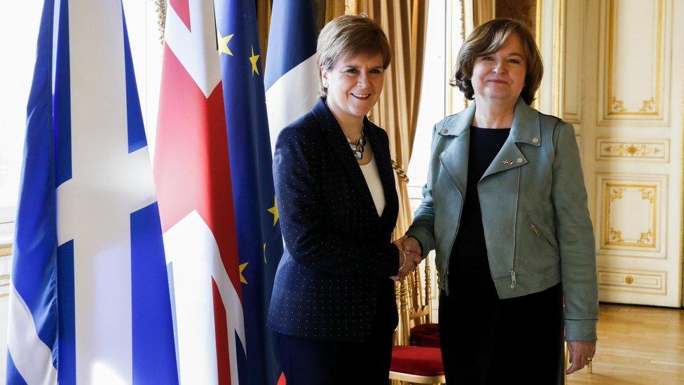 Nicola Sturgeon with French European Affairs minister Nathalie Loiseau