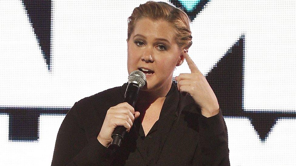 Comedian Amy Schumer speaks onstage during the Comedy Central Live 2016 upfront at Town Hall, 31 March 2016