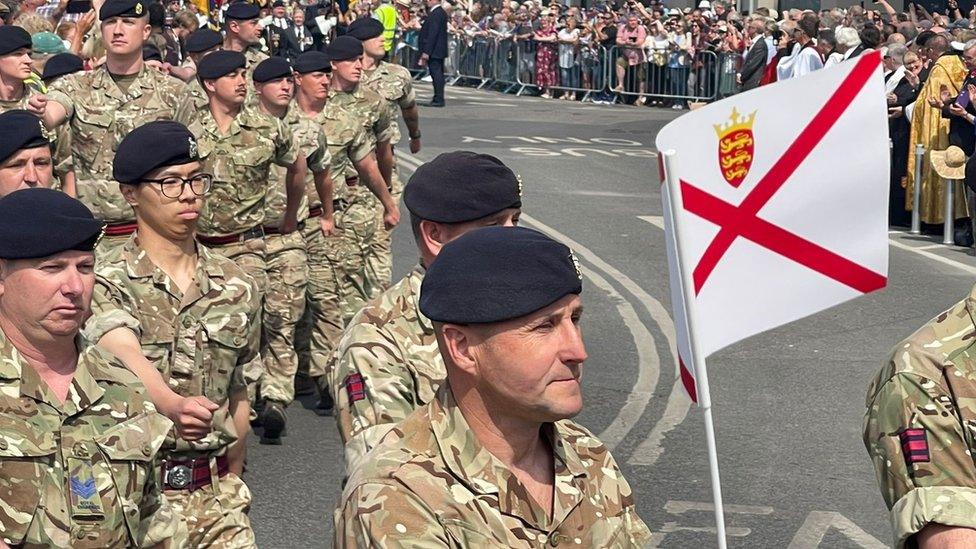 Soldiers in Liberation Day parade