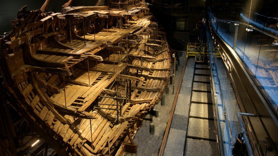 The Mary Rose wreck at the museum