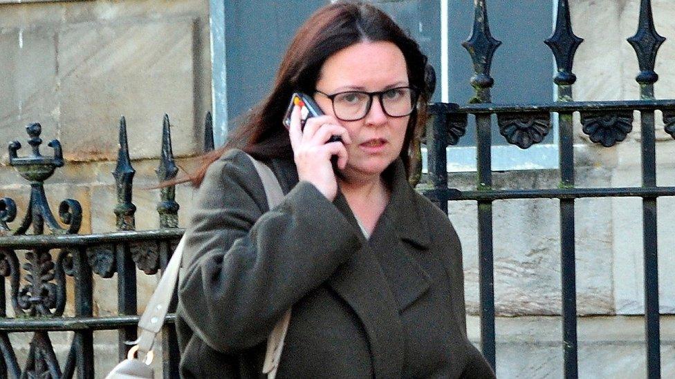 Natalie McGarry speaking on a mobile phone