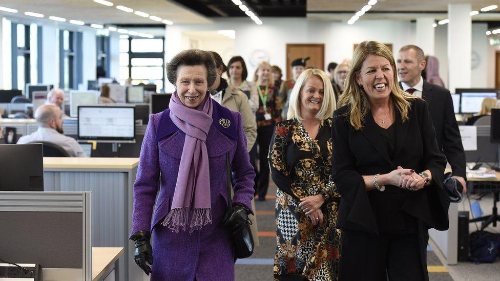 Princess Anne also visited Ballykelly