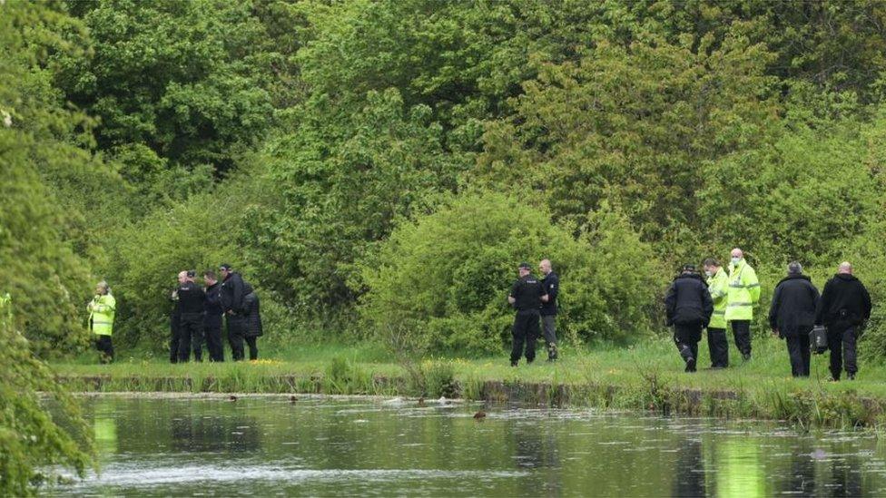 Police officers at the scene