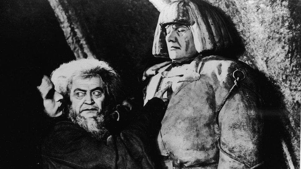 Scene from 1915 film The Golem