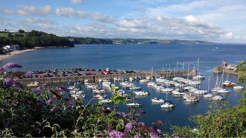 Saundersfoot harbour in Pembrokeshire