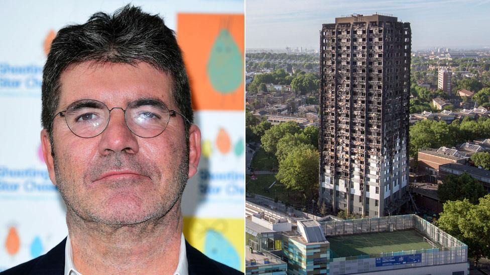 Simon Cowell and Grenfell Tower