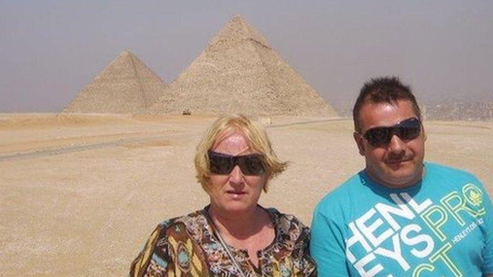 Peter and Michelle Yandell on holiday in Egypt