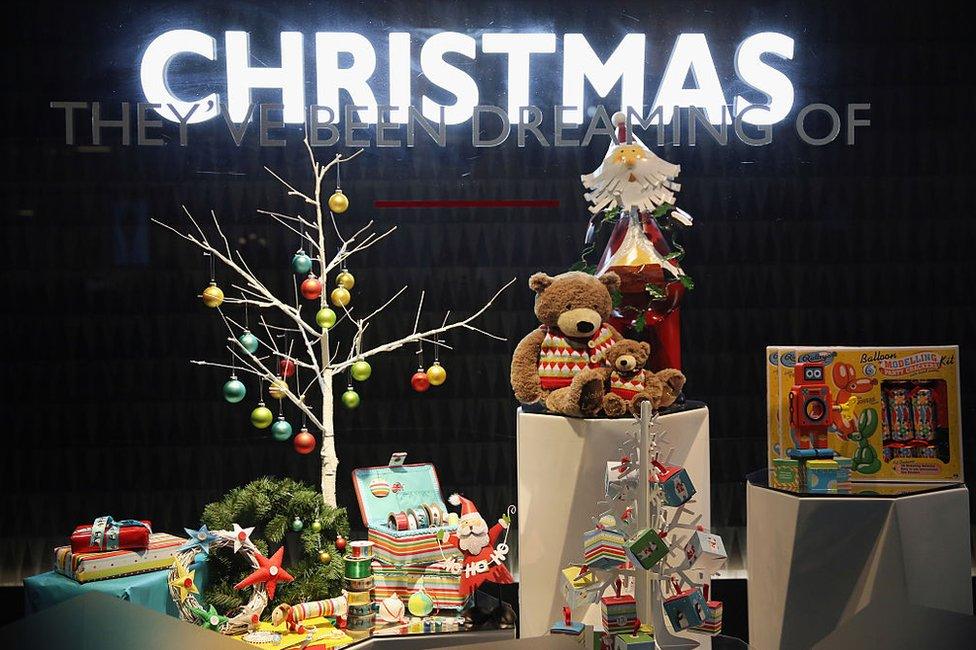 A John Lewis department store Christmas window