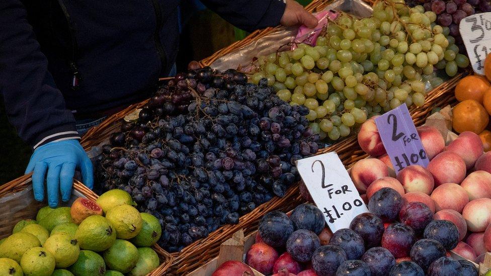 Brixton Market stall, July 2021