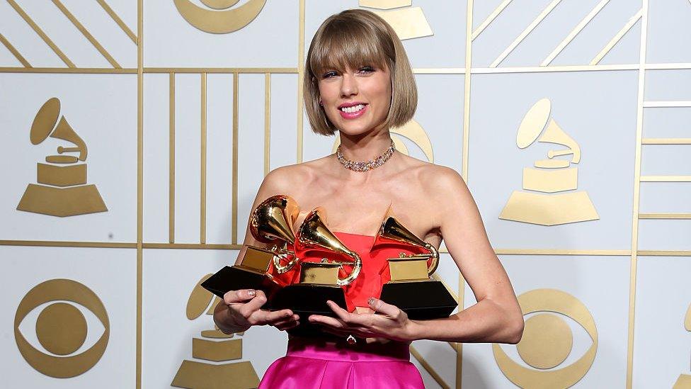 Taylor Swift at the 2015 Grammys