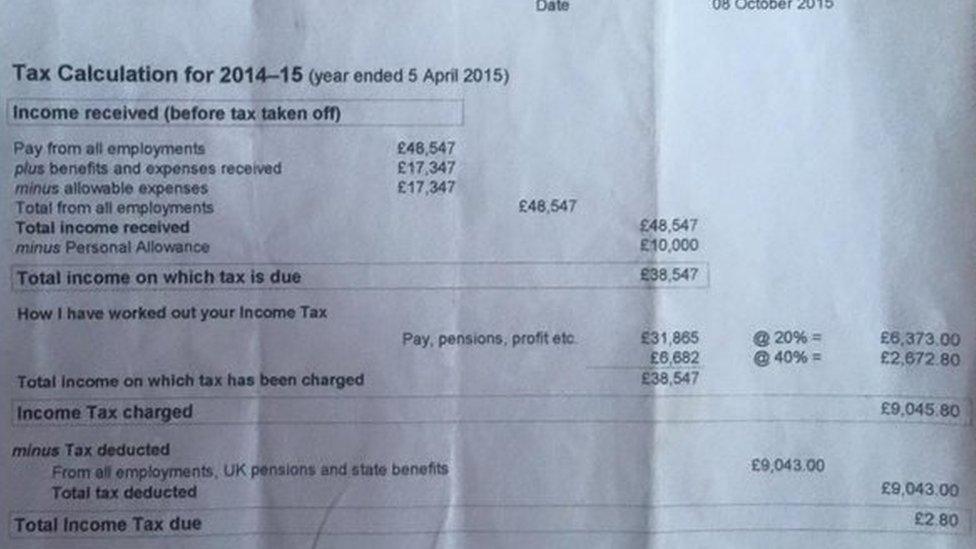 Leanne Wood's tax return for 2014/15 on Facebook